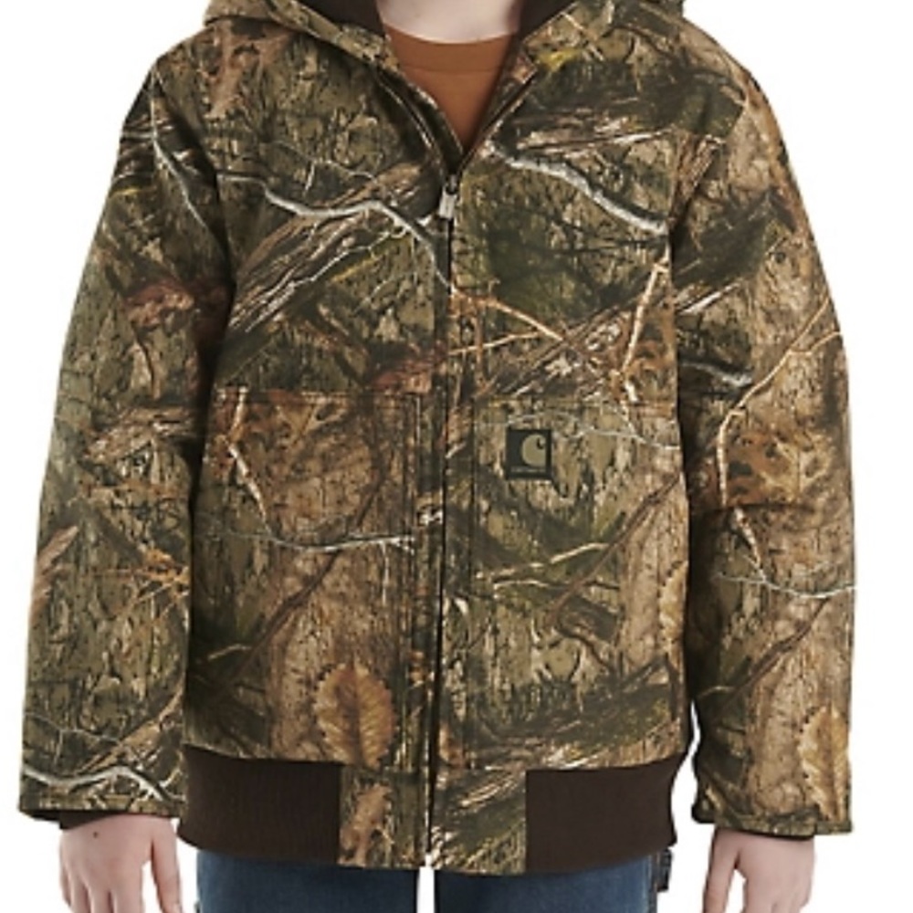 Carhartt Canvas insulated hooded jacket Youth size Small (7/8) - Picture 1 of 4